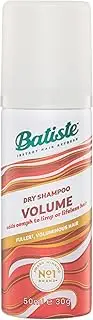 Batiste Volume Dry Shampoo Travel Size 50mL - Melon, Grapefruit & Apple Scent, Instantly Refreshes & Lifts Oily Hair, No Residue, Collagen-Infused for Extra Volume, Ideal On-the-Go Haircare