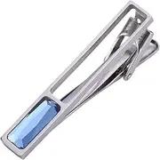 [Haiyou] Tie Clips for Men Long Styles Tie Bar Clip Set Edges Tie Tack Pins Silver Necktie Bar Necktie Wedding Business Clips