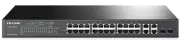 TPLink JetStream 24 Port 10 100Mbps 4 Port Gigabit Smart PoE plus Switch, Omada