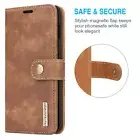 [Magnetic Feature] Brown Soft Leather Wallet Case for iPhone 11Pro 12/13 Pro Max