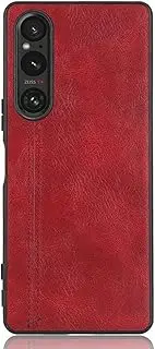 Leather Case for Sony Xperia 1V/10V, Ultra-Thin Phone Back Cover, Shockproof Case Camera Protection Slim Grip