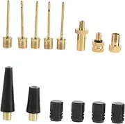 14pcs Set Bike Adapter Adapters Cycle Bike Valve Motorized Bicycle Kit E-Bike Accessories Bike Pump Needle Air Compressor Blower Nozzle Ball Needle Bicycle Nozzle Plastic WOONEKY