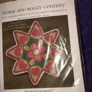 Horse and Buggy Country “Warm Hearts” Ornament Wool Applique Pattern