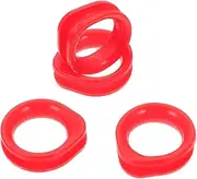 1set Scissors Silicone Ring Grips Inserts Finger X-connector to Scissors Finger Ring Hair Grooming Finger Ring Scissors Finger Rings for Lip Products Red 4pcs