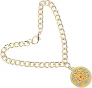 Gatuida Pet Metal Lock Pendant Longevity Lock Charm Jewelry Lucky Charms Pet Necklace Necklace New Year's Pet Jewelry Tassel Charm Dog Pendant Necklace Dog Necklace Golden