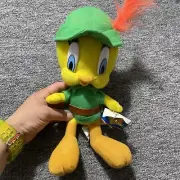 Tweety Bird Robin Hood Looney Tunes Warner Bros 10” Plush Stuffed Animal 1997