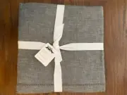 Pottery Barn 70 x 108 Belgian Linen Tablecloth, Loden-NEW