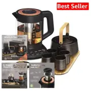 Complete Ceramic Tea Set with Infuser & Bamboo Tray - Stylish Home Brew Kit