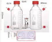 Lab glassware MFC H type reactor microbial fuel electrolytic cell set 1000ml