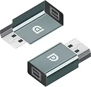 Tunghey 2 Pack DP Male to Mini DP Female Adapter, 8K Cable (7680x4320)@60Hz 4K@144Hz DisplayPort 1.4 Bi-Directional Transmission, Mini DisplayPort to DisplayPort