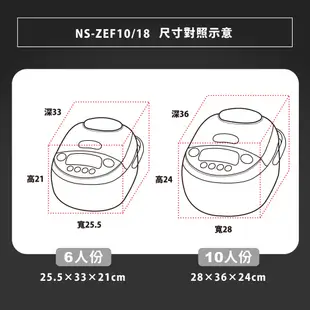 【ZOJIRUSHI 象印】黑金剛微電腦電子鍋(NS-ZEF10)｜6人份 日本製 內鍋附手把