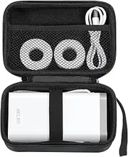 Nelko Genuine Case for P21 Label Maker, Compatible with Phomemo D30 D35 Label Maker, for NIIMBOT D11 D110, for JADENS/Memoking/SUPVAN, Box with Mesh Pocket for Batteries Accessories (Case Only), Black