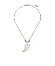 Alexander McQueen Tiger Claw Chain-Linked Necklace One size Gray