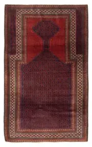 Vintage Hand-Knotted Area Rug 3'1" x 5'1" Traditional Wool Carpet