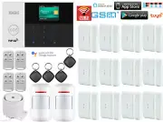 D10 TUYA APP IP WiFi Wireless Smart Home Security Alarm System+Amazon Alexa+RFID