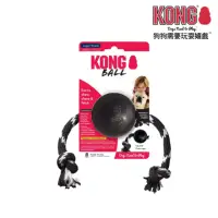 在飛比找momo購物網優惠-【KONG】Ball with Rope / 帶繩拉扯耐咬黑