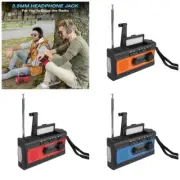 Portable NOAA Weather Radio Hand Cranked Solar Charging Emergency Flashlight