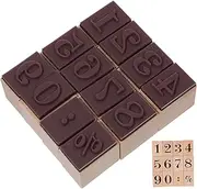 ERINGOGO Handmade Wooden Stamps 100 Unique Numerals Stamps for DIY Decor Scrapbooking