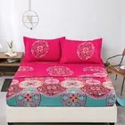 Boho Sheet Set Double Queen King Size Flat Fitted Set Pillowcases Bedding Cover