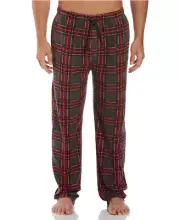 Perry Ellis Microfleece Heather Ombre Plaid Pant,Jester Red ,XL