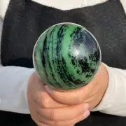 2LB Natural Zoisite Quartz Sphere Crystal Magic Ball Healing G4706