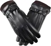 [HONMEET] Women's Ski Gloves Touch Screen Windproof Full-Protection Slip Palm Buckle Wrist for Outdoor