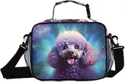 Poodle Blue Galaxy Insulated Lunch Box for Women Men - Ideal for Work, Picnics - Includes Adjustable Shoulder Strap