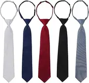 [kilofly] Pre-tied Adjustable Neck Strap Tie Boys Baby Necktie Value Set of 5