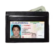 Black Leather Front Pocket Men's Thin Wallet Super Slim Credit Card ID Holder