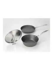 Kurotsuchi - Nitrided Iron Frypan & Stir Frying Pan Set 24cm with Lid