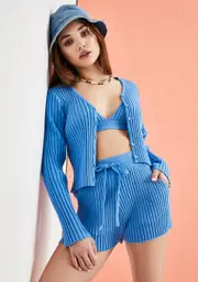 [Current Mood] Whenever Wherever Knit Cardigan & Shorts Set