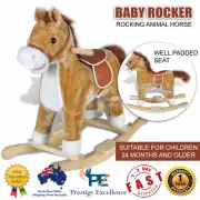 Kids Ride On Rocking Animal Horse Baby Rocker Cowboy Cowgirl’s Favorite Toy Play