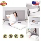 Ultimate Comfort Body Pillow – 20x54 Inch White Goose Down & Feather Blend