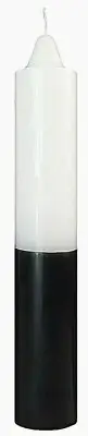 SPELL & RITUAL WHITE/BLACK BLANCO/NEGRO CANDLES 9" X 1.5" (WICCA & MAGICK)