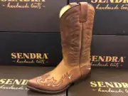 Sendra Boots Style 3242 Brown Python Leather Western Cowboy Boots