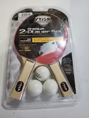 NIP STIGA 2 Player Performance Ping Pong Set – 2 Rackets 3 Balls