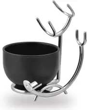 Deluxe Razor and Shaving Brush Stand with Bowl, 2 Pcs Razor and Brush Holder ...