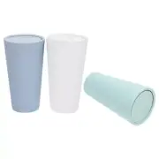 3 Pcs Plastic Garbage Boxes Trash Can for Bins with Lids Mini Travel Office