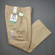 Dockers Pants Mens 34x30 Brown Relaxed Fit Signature Khaki Chino Iron Free Work