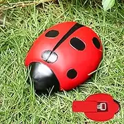Ladybug Spare Keys Hider Outdoor Weatherproof Key Hiders Fake Animal Owl/Frog Hidden Key Box Safe Key Storage Box Outside Yard Garden Statues Ornament for Garden Outdoor A(Seven Star Lady Bugs)