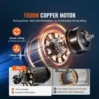 500kg Electric Hoist Winch 1500W Portable Crane Remote Control for Garage