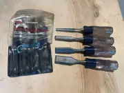 CRAFTSMAN 936868 4 Piece Wood Chisel Set in Pouch 1" 3/4" 1/2" 1/4"
