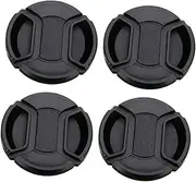 BELLIFFY 4pcs Snap Lens Cover Camera Cover Lens Protectors 55mm Center Pinch Camera Accessories