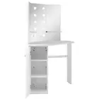 Corner Dressing Table Make-Up With Led Light White mdf,melamine Dressing Tables