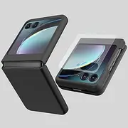 [Miimall] Case Compatible with Motorola Razr 40 Ultra Screen Protector case, [Built-in Tempered Glass Film] Hard PC Ultra Thin Shockproof Bumper Case Protective Cover for Motorola Razr 40 Ultra, Black