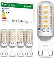 BrightArk G9 LED Light Bulb 4W Dimmable LED Classic G9 LED Capsule Light Bulb Warm White 2700K AC 220-240V Flicker-Free Equivalent to 40W G9 Halogen Bulb Energy Saving 390lm, Pack of 5