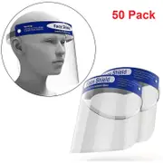 50pcs Full Face Shield Mask Clear Protective Film Flip Up Safety Cover