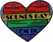 [Pinstant] Sounds Gay I'm In Rainbow Flag Glitter LGBTQ Pride Books Heart 1.25" Enamel Pin Badge, 1.25 Inches, Enamel, enamel