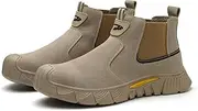 [Legou] Men’s Labor Welder Fireproof Steel Toe Cap Smash and Puncture Resistant Lightweight Breathable Work