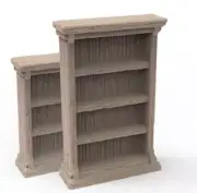 Dollhouse Miniature Quarter Scale Tall Bookshelf / Bookcase -- 1:48 Scale